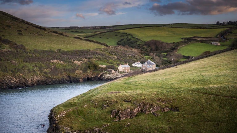 A view towards Port Quin and the area surrounding Guy's Cottage, Cornwall